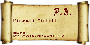Pimpedli Mirtill névjegykártya